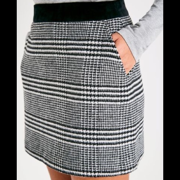 Jack Wills Hammerling Check A Line Skirt, Black - Picture 2 of 5